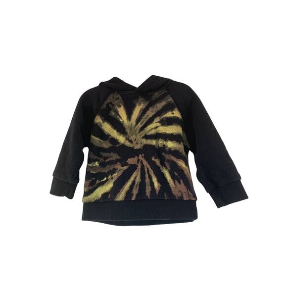 ART CLASS Boy's Black Tie-Dye Hooded Sweatshirt / Size: 12 Months - Picture 1 of 5